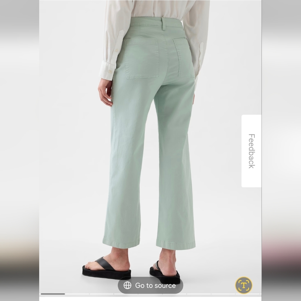 GAP High Rise Stride Ankle Pants Light Green - Picture 3 of 9